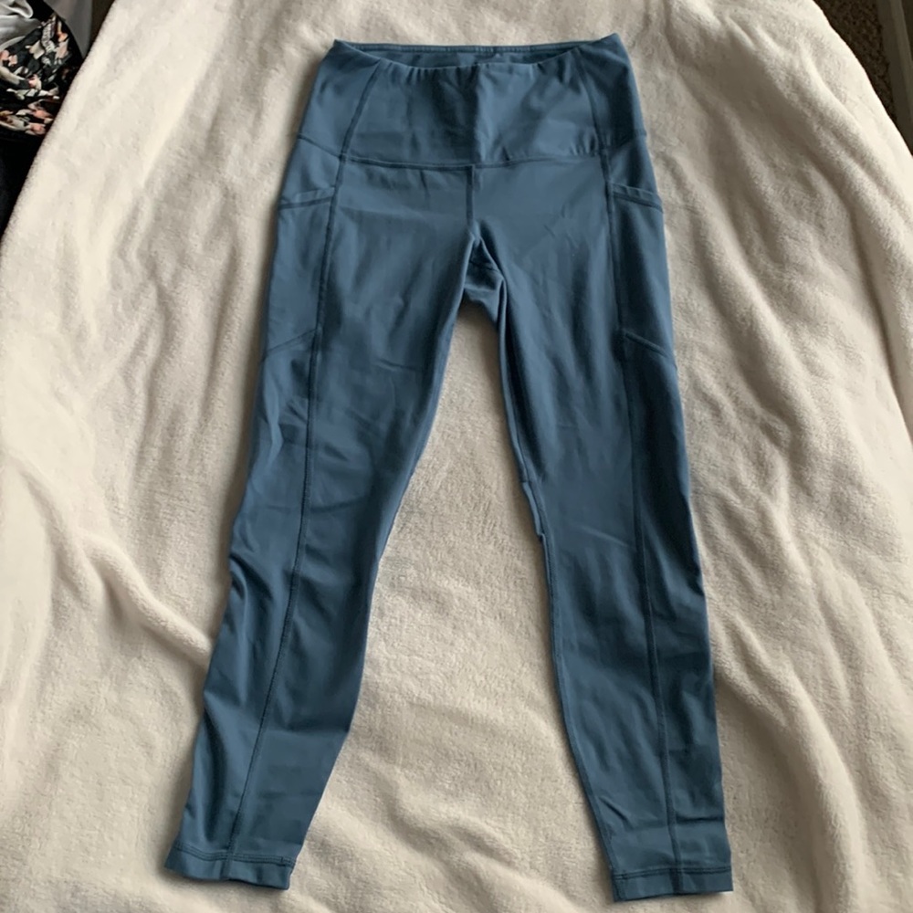 Yogalicious Blue ankle leggings with pockets